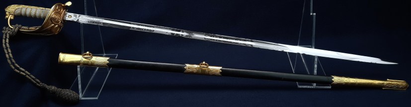 British WW1 Period 1827 Pattern Naval Officers Sword, Gieve Matthews and Seagrove 02